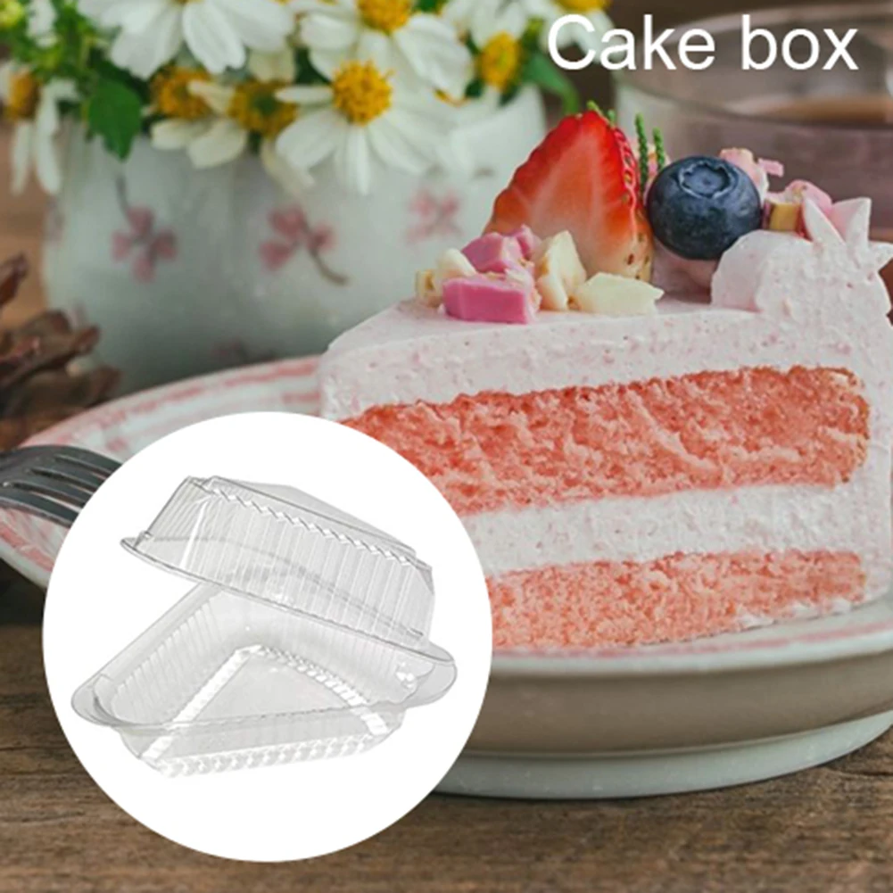 100PCS Triangle Plastic Cake Boxes for Pie, Sandwich, Pizza, Dessert Storage, Transpare... - SKU TPCB2339 - UGI Packaging