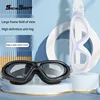 New Adult Large Frame Myopia Swimming Goggles Silicone Waterproof  Anti-fog Swim Goggles Men Swimming Glasses 4