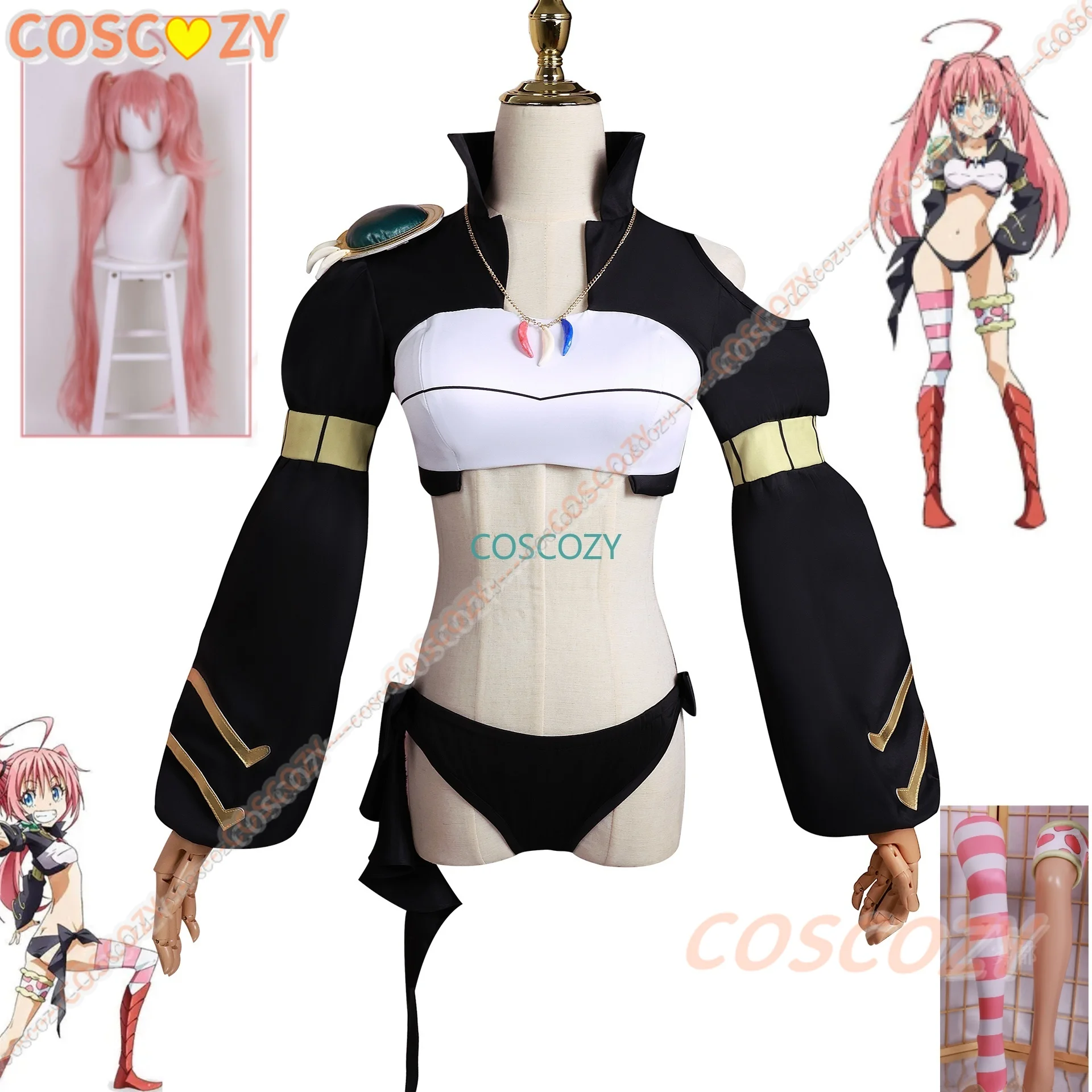 

Milim Nava Cosplay Costume Wig Anime That Time I Got Reincarnated As A Slime Women Sexy Bikini Underpants Party Carnival Uniform