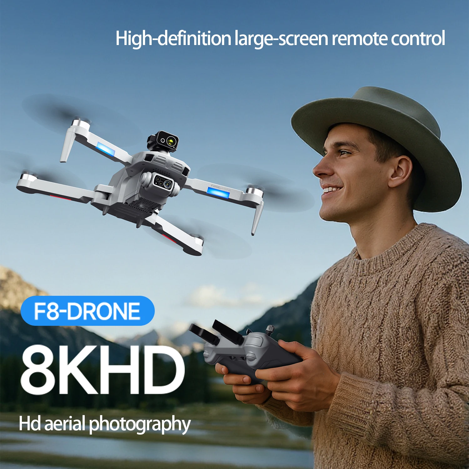 Drone F8 MAX 6K/8K GPS avec Double Caméra et Évitement d'Obstacles