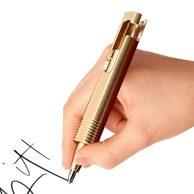 Small Brass Pen Creative Brass Journal Pens Journal Pens Brass Short Ballpoint  Pens For Journaling Brass Writing Tools For Home - AliExpress