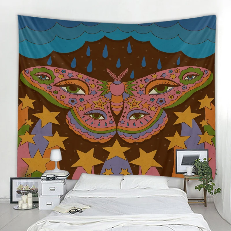 

Butterfly eye decoration tapestry mandala boho wall decoration tapestry wall covering home decor background tapestry