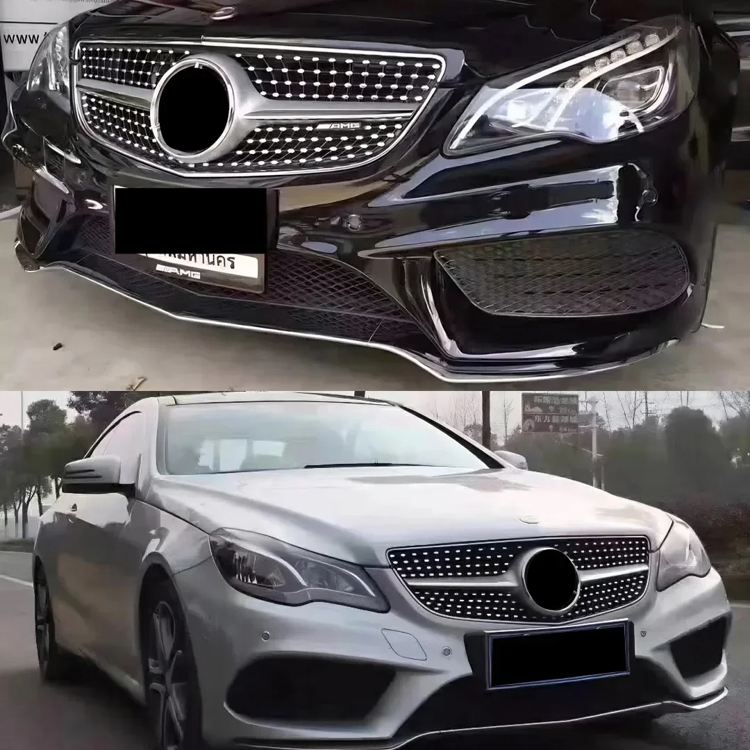 메르세데스 C207 A207 W207 쿠페 2009-2015 AMG 스타일 글로스 블랙 프론트 범퍼 그릴 메쉬 패널 교체용