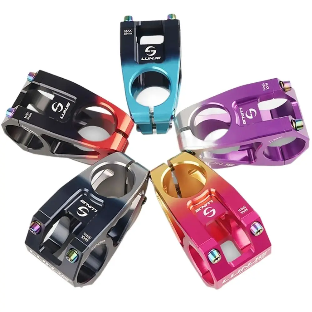 

Ultra-light Handlebar Bike Stem Two-color 31.8*45mm Handlebar Pipe Stem Riser Non Fading CNC Processing
