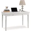 Computer Desk with Center Drawer, Traditional Turned Legs for Office, Dormitory, Bedroom, Living Room, Writing Desk 3