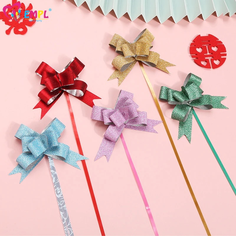 

10 Pcs Pull Bow Gift Ribbons Gift Packing Flower Wrappers for Car Wedding Christmas New Year Festival Birthday Party Decorations