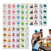 Mahjong Game Set 65PCS Flag Pattern Tile Games Mahjong Tiles Set for Family Party Seaside Escape Block Puzzle Fun Board Games 1