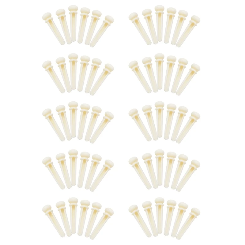 

60Pcs Real Bone Material Acoustic Guitar Bridge Pins With Pearl Shell Dot