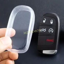Black Transparent Key Fob Case Cover (1x Key Case (Clear))