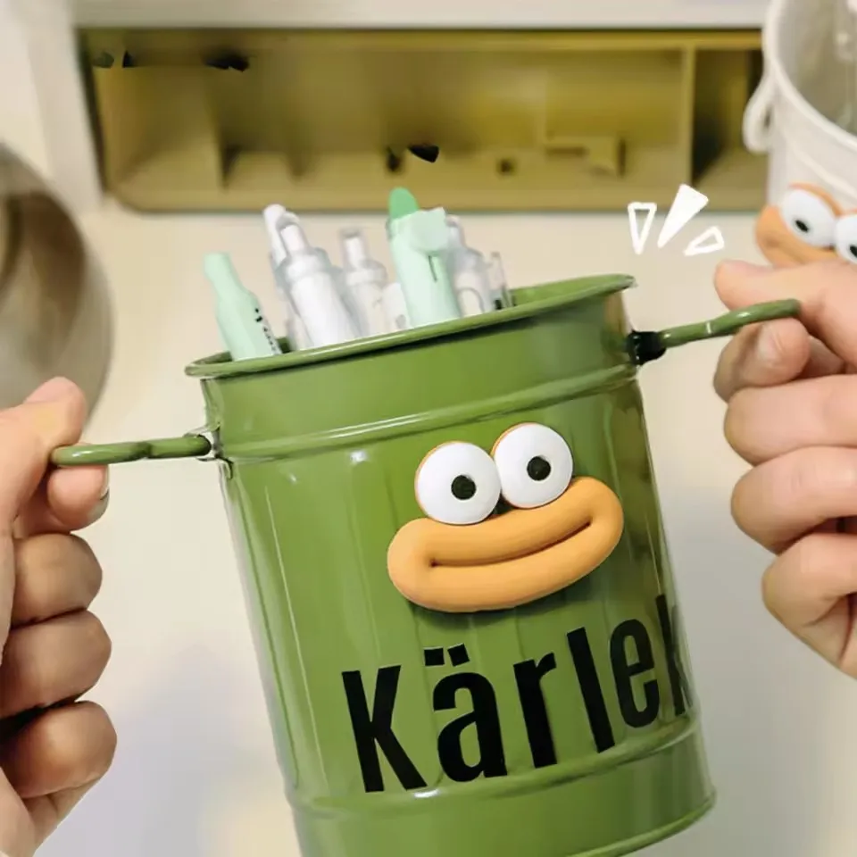 منظم/علبة تخزين كرتونية بأرجل | سلة تنظيم معدنية (...