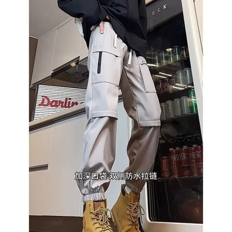 클래식 다용도 스포츠 바지 독특한 방풍 및 방수 작업 바지 야외 스포츠 루즈핏 편안한 심플 캐주얼 바지