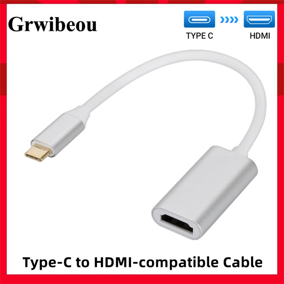 USB C to HDMI compatible Cable Type C to HDMI HD TV Adapter USB 3.1