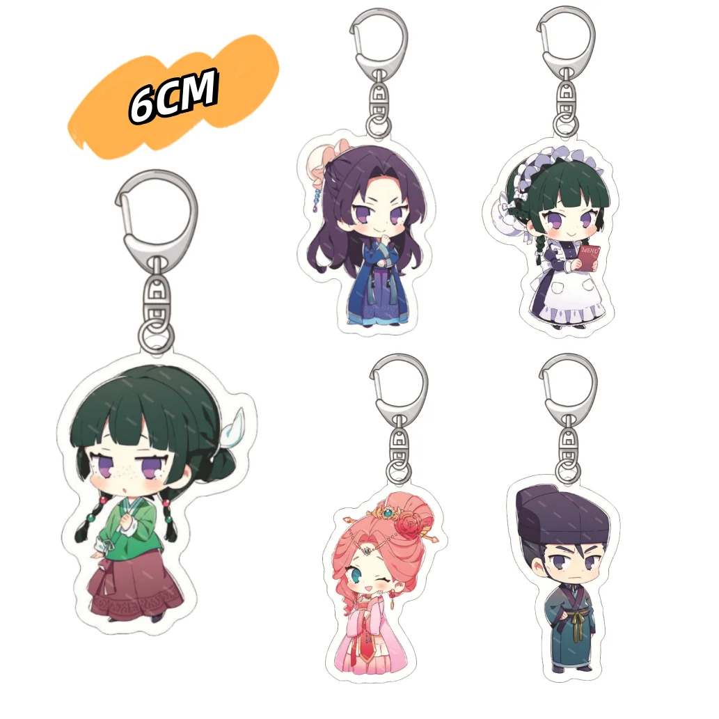 

6CM Anime The Apothecary Diaries Kusuriya No Hitorigoto Keychain Acrylic Figure Maomao Gao Shun Li Bai Cosplay Key Chain