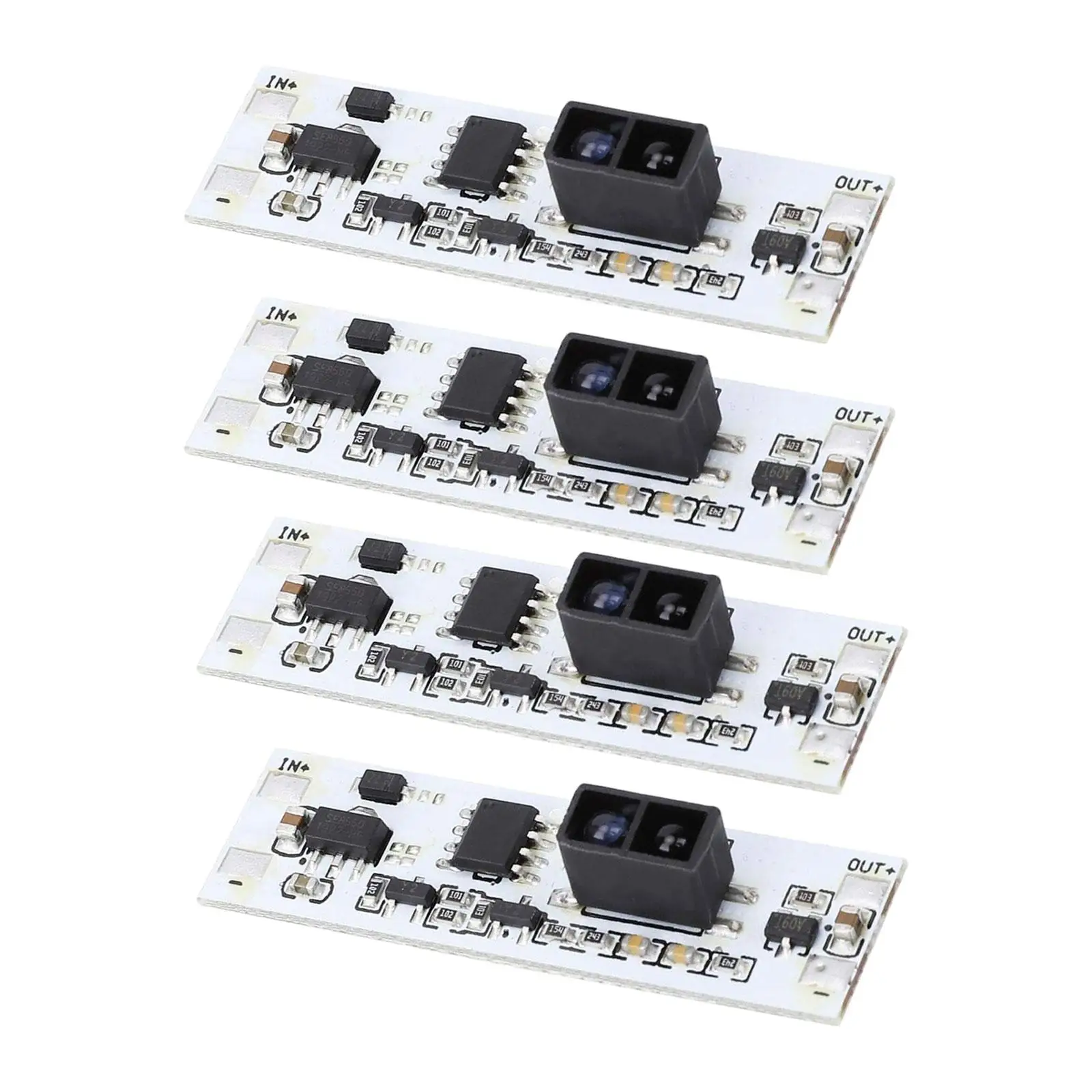 4 Pcs Hand Sweep Sensor Module LED Light Controller Practical Cabinet Light Sensor Switch Module for Cupboard Wardrobe