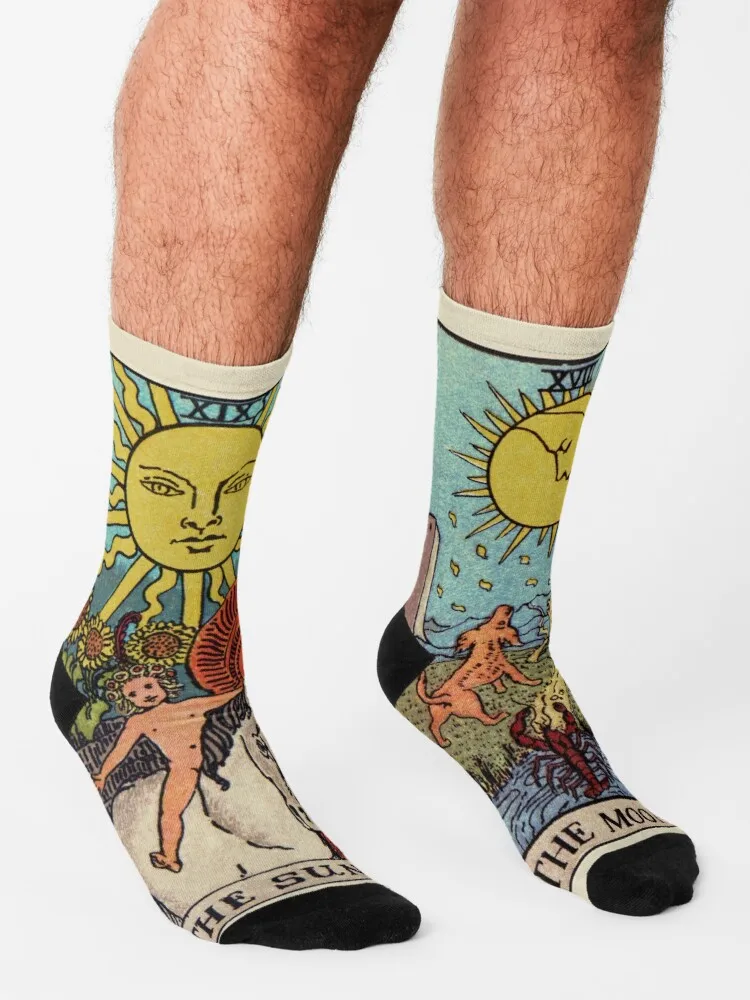 Moon & Sun Tarot | Colour Socks Women'S Funny Socks