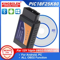 ELM327 Bluetooth V1.5 PIC18f25k80 Chip Diagnostic tool J1850 elm 327 V 1.5 for OBDII OBD2 vehicle android Torque OBD Scanner 1