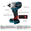 Drillpro 520N.M Brushless Cordless Electric Impact Wrench 1/2 inch Socket Wrench Power Tools Rechargeable For Makita 18V Battery 3