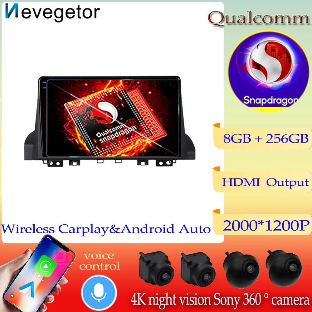 

Qualcomm For JAC Refine S4 2019 2020 Car Radio Autoradio Multimedia Player Audio Video GPS Navigation Carplay Android13 Auto BT