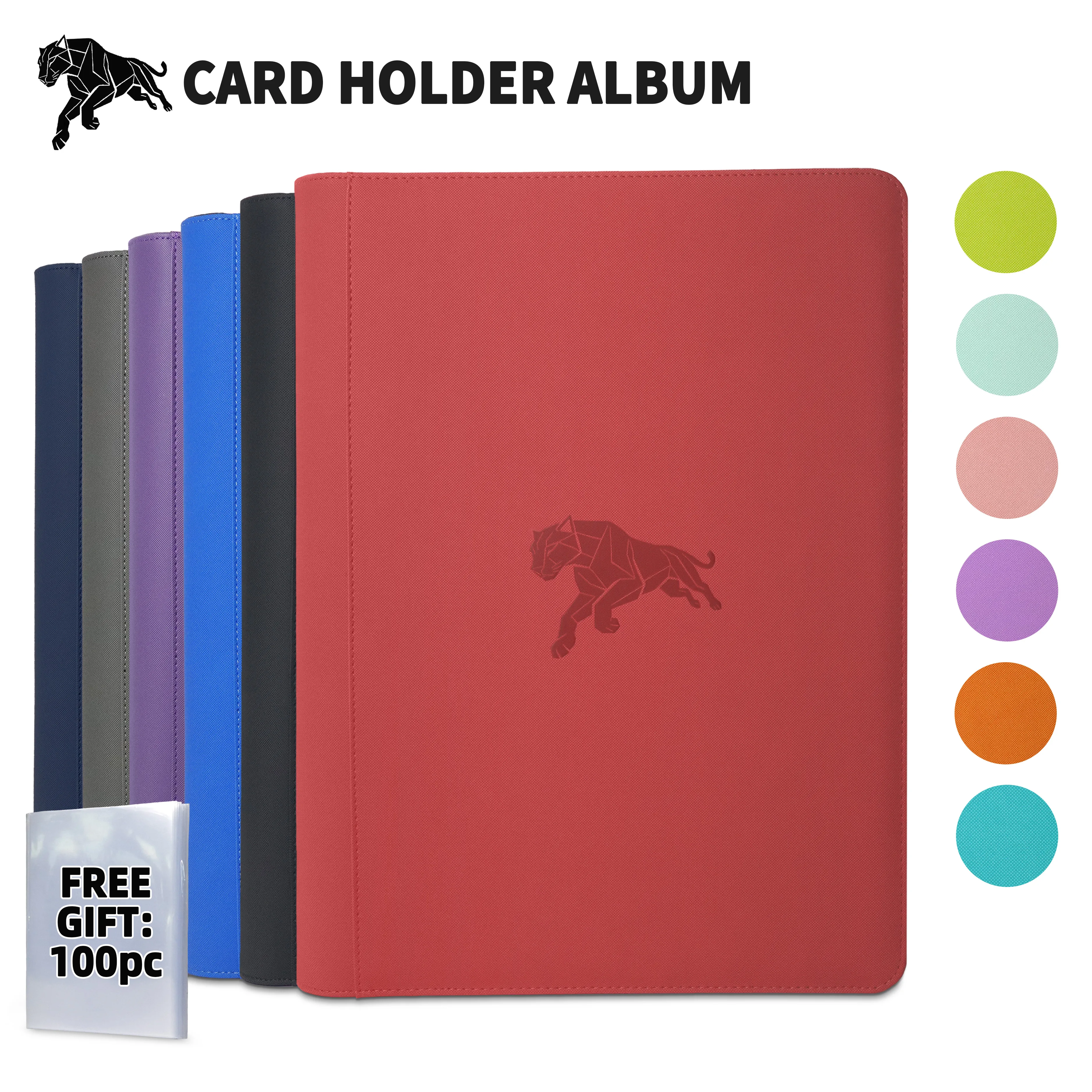 1024-Fächer-Kartenordner, 16-Fächer-Sammelkartenordner, Premium PU-Leder-Album mit Schutzdesign, Sammelkarten-Album zur Aufbewahrung