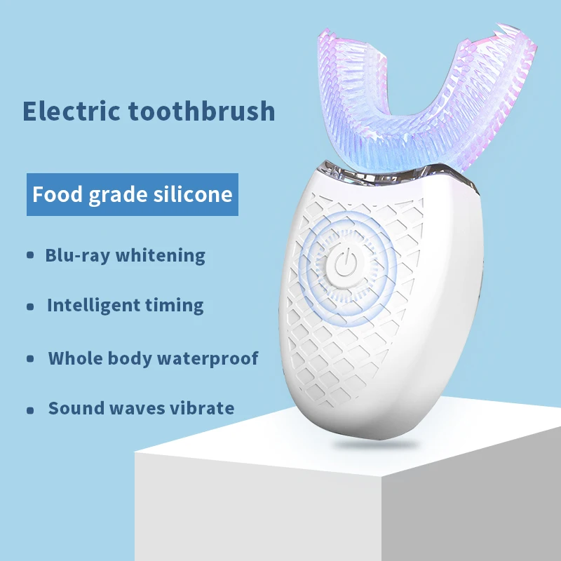 Advanced 360° U-Type Automatic Electric Toothbrush - Intelligent USB Rechargeable & Waterproof Design