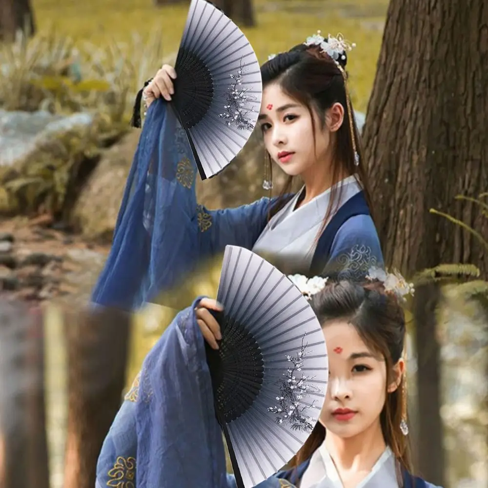 Silk Folding Fan Bamboo Hand Fan Tassel Shank Classical Dance Home Decoration,folding fan,hand fan,silk fans
