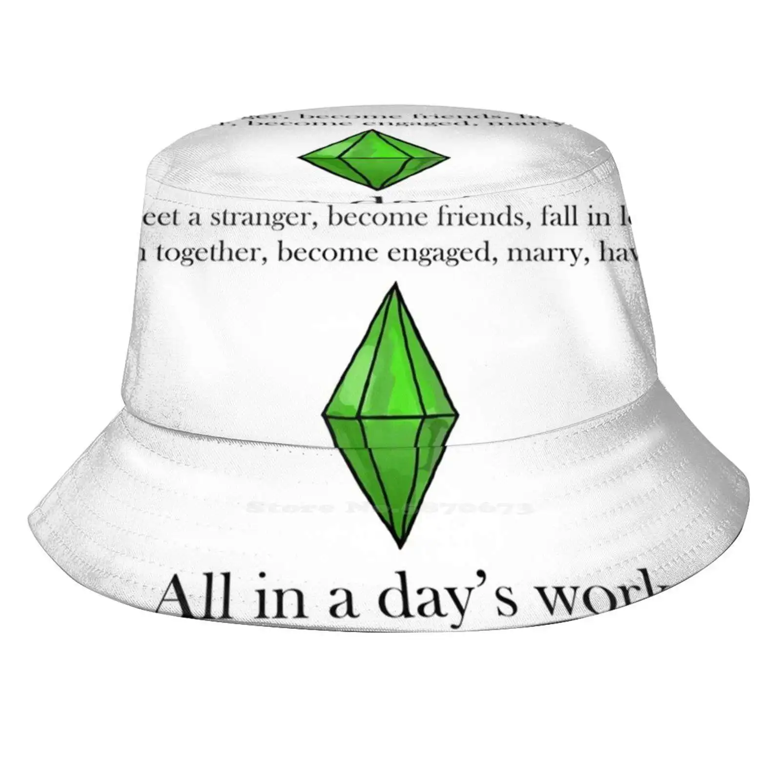 All In A Days Work-Sims Causal Cap Bucket Hat The Sims Sims 2 Sims 3 Sims 4 Ea Plumbob
