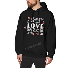 

Valentine's Day Unisex LOVE Heart Print Hoodie Sweatshirts Harajuku Creativity Streetwear Hoodies