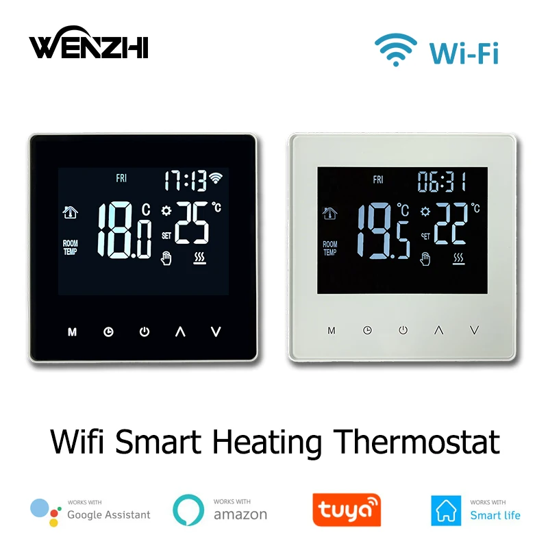 Termostato per caldaia programmabile wireless RF per controllo Tuya