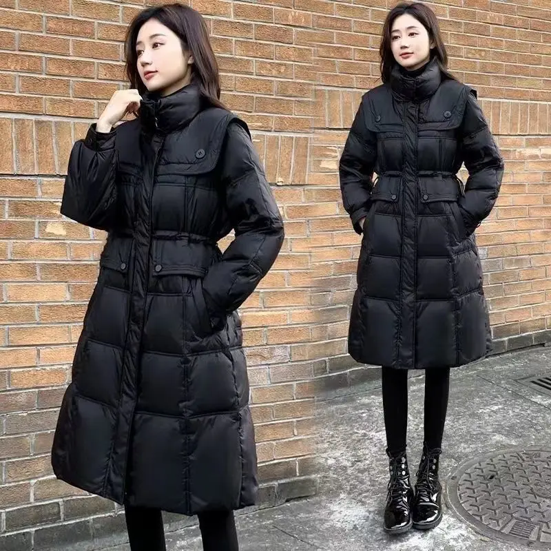 

SWREDMI Winter Jackets Women New Down Cotton Coat Long Parkas Naval Leader Thickened Warm Snow Outwear Clothing Casaco Feminino