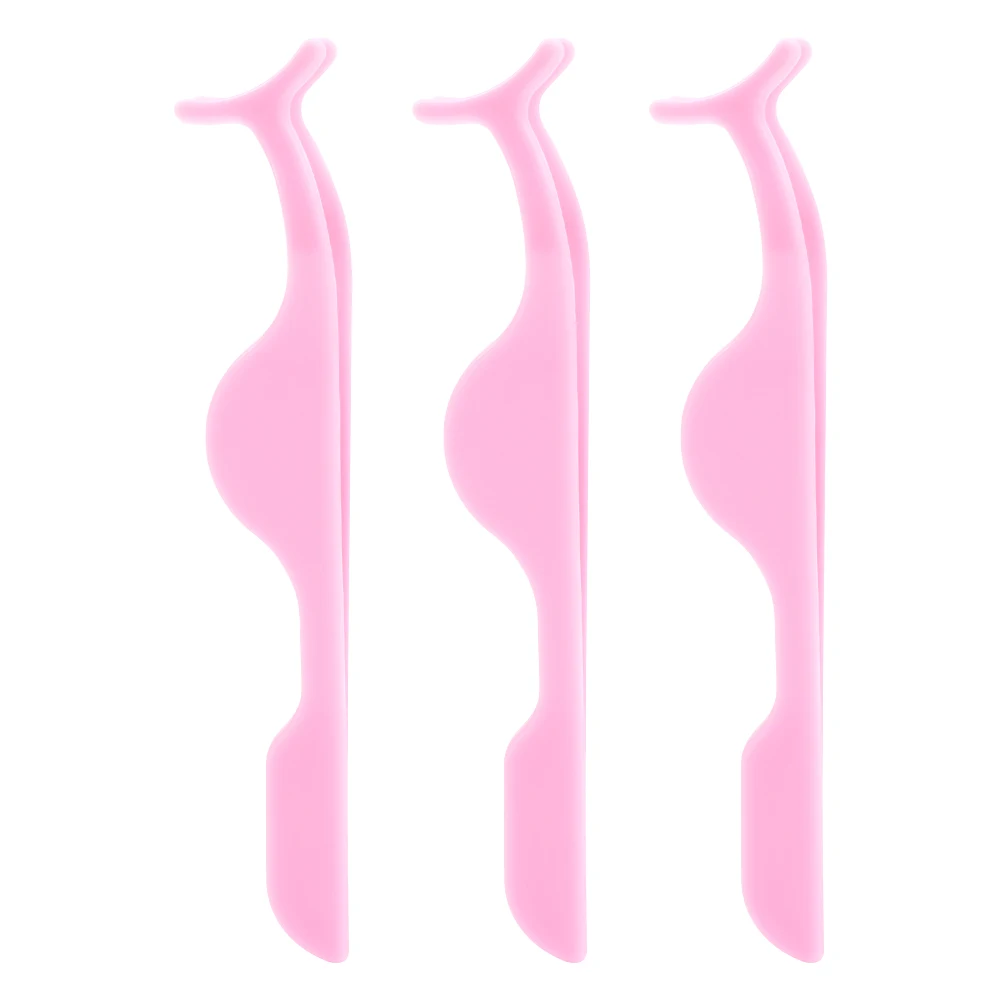 Pink False Eyelash Extensions Plastic Tweezers For Eyelash Extensions Auxiliary False Lash Supplies Multifunctional Makeup Tools 4