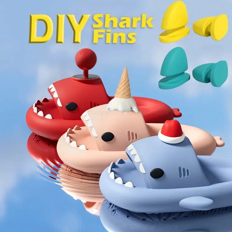1pairCuteSharkSlidesFinsCharmsFunnyAccessoriesDiyFinsCharms