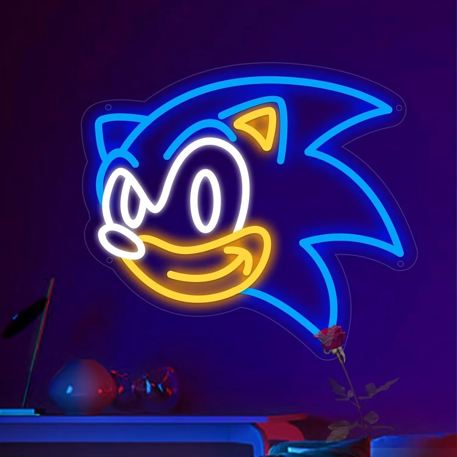 Insegna LED Neon A Tema Anime Rick - Luce Da Parete Con Dimmer, Regalo Per Fan