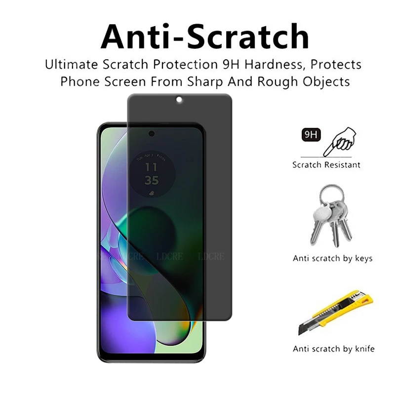 4-Pack Privacy Anti-Spy Tempered Glass Screen Protector, 9H Hardness with HD Clarity