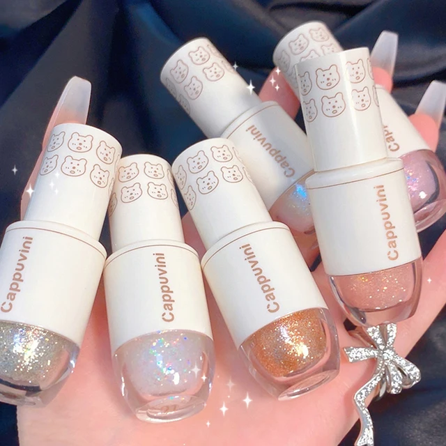 Cappuvini Star Dots eye shadow Liquid Pearlescent Fine Flashing Easy to Dizzy High gloss Cubs Bowling Ball Liquid eye shadow 2