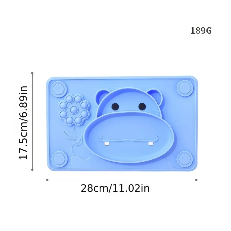 Baby Safe Sucker Silicone Dining Plate Solid Cute Cartoon Children Dishes Suction Toddle Training Tableware Kids Feeding Bowls