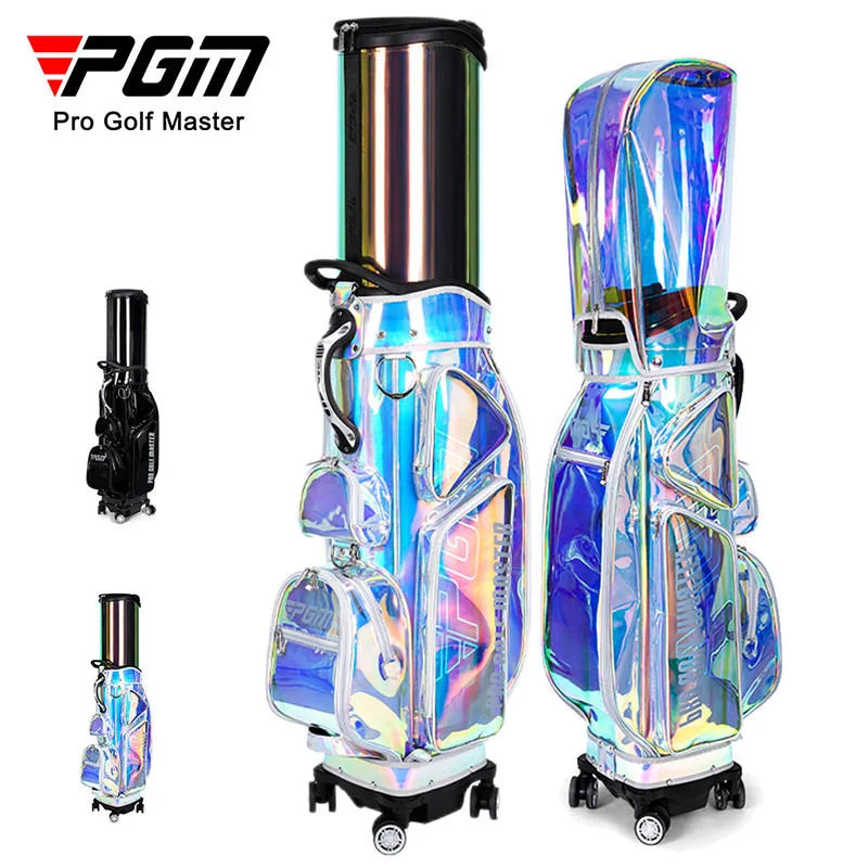 

PGM's New Golf Bag Women's Dazzling Telescopic Ball Bag Waterproof Four-wheel Flat Press Air Consignment Bag