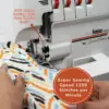 Lumina Moda Serger Overlock Machine With 2-3-4 Stitch Capability, Heavy-Duty Metal Frame 1250 Stitches/Minute, Differential 5