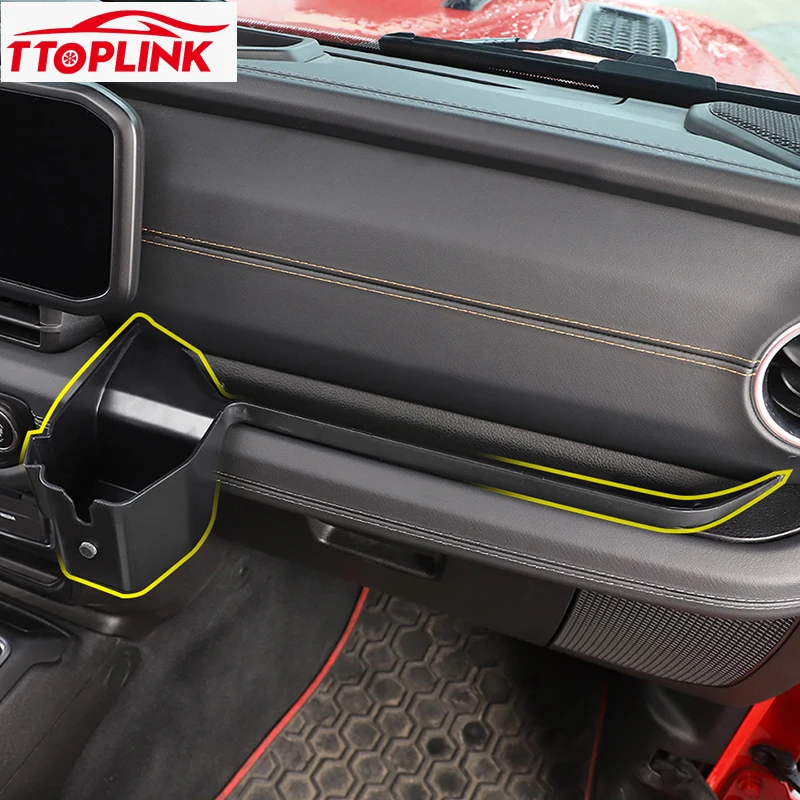 ABS Interior Multi Functional Copilot Armrest Mobile Phone Holder Base for Jeep Wrangler JL/JK Car Accessories