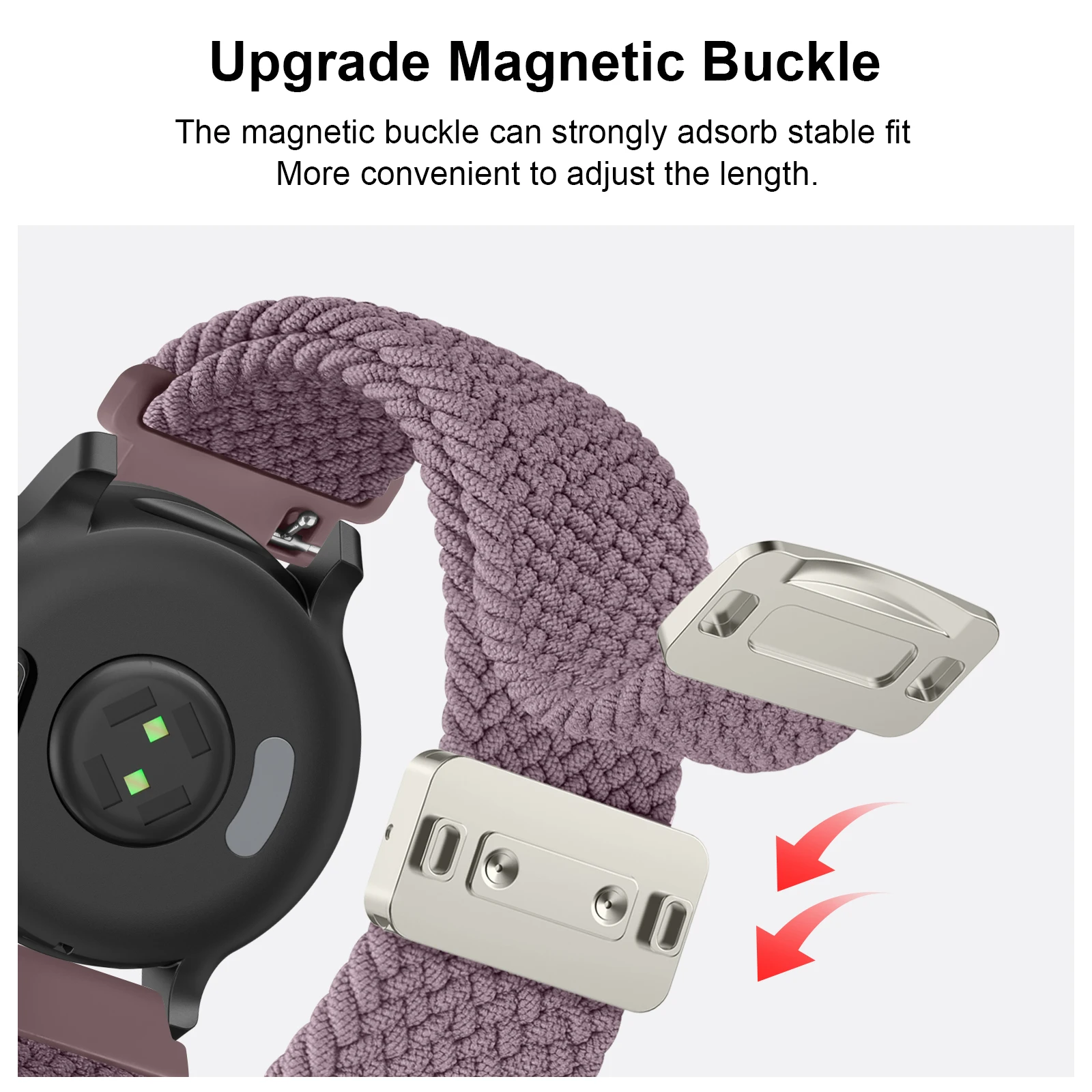 Braided Magnetic Strap - 22mm Adjustable Band