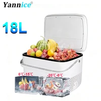 Réfrigérateur de voiture 18L, compresseur électrique, refroidisseur -20°C ℃ -15 ℃   Mini-réfrigérateur de conservation 12V/24V/220V, glacière pour le camping 1