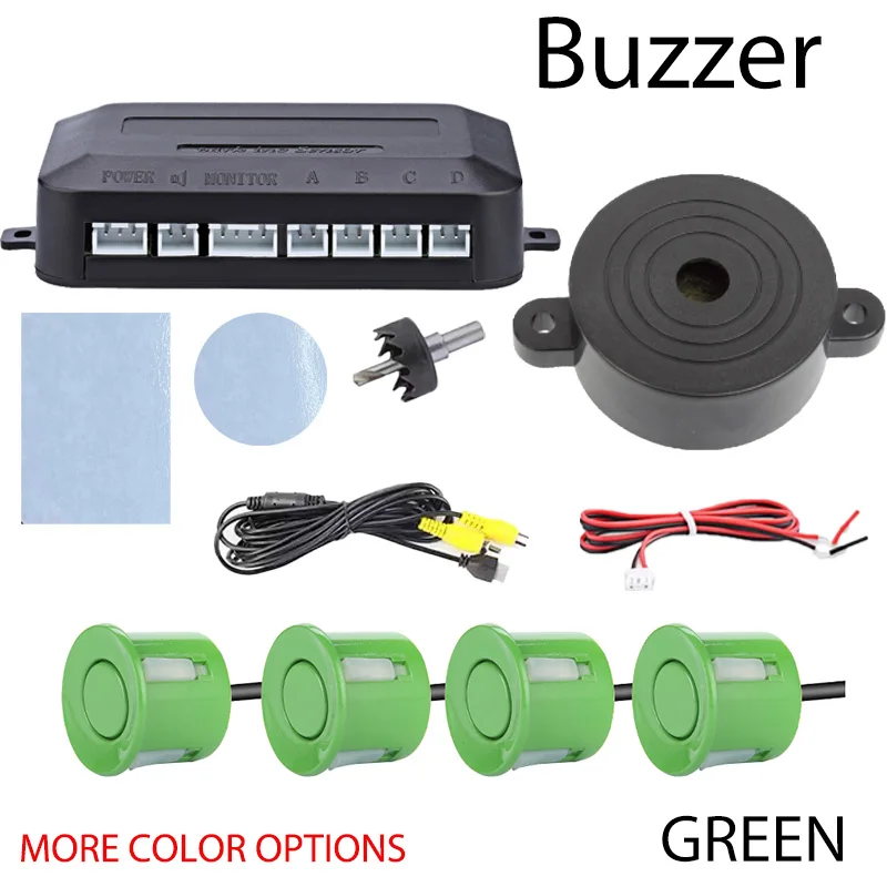Factory CVBS AHD Video Parking Sensor 4 Probe Car Reverse Radar Buzzer Monitor