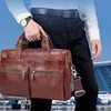 BULLCAPTAIN Men's Leather Briefcase Can Be Used For 15.5-Inch Notebook Large-Capacity Work Bags Business Shoulder Messenger Bag 2