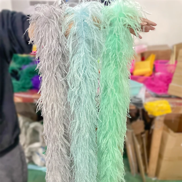 EUBUY Ostrich Feather Scarf DIY Craft Family Dance Wedding Party