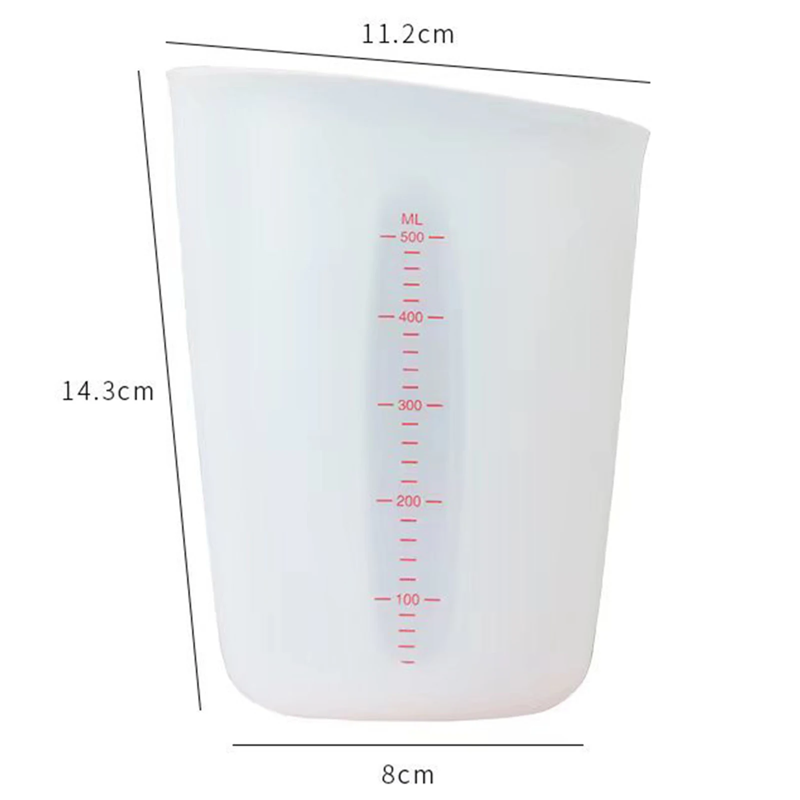 250/500ml Silicone Measuring Cup Precision Graduated Kitchen Measuring Tool  Jug Pour Spout Baking Cooking Tool For Butter Water - AliExpress