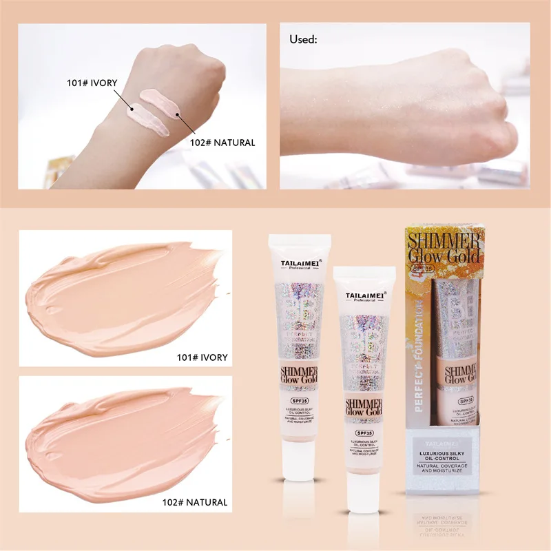 Pearlescent fine flash pigment BB cream isolation pre-makeup lotion foundation concealer brighten skin tone moisturizing makeup 2
