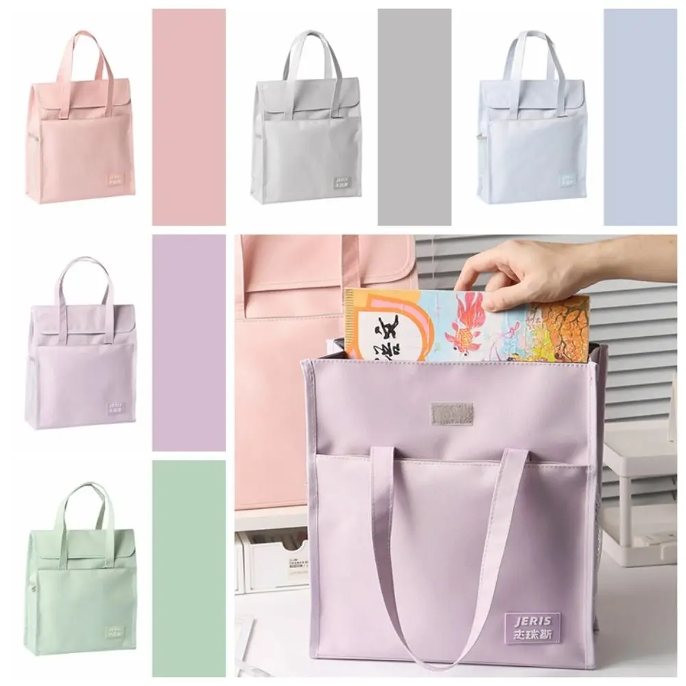 

A4 File Folders Student Tutorial Bags Storage Bag Tote Bag A4 Document Bag Large Capacity Oxford Cloth Leisure Handbag Office