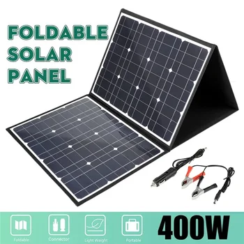 400W Solar Panel USB Output 18V Monocrystalline Waterproof Solar Cells Folding Package with 10/20/30/40/50A/60A Controller