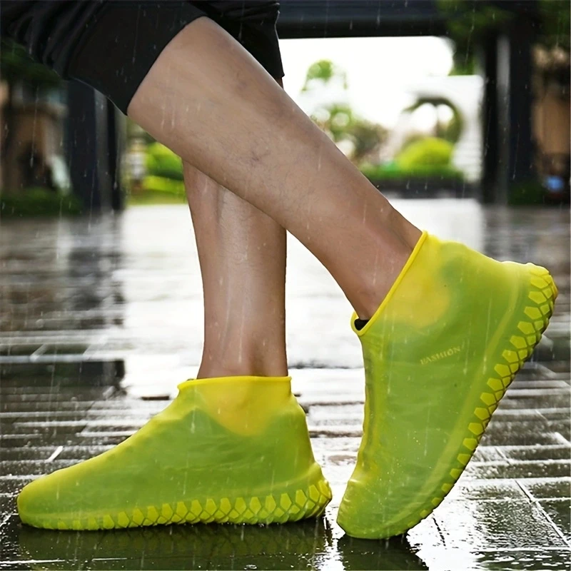 Silica Gel Waterproof Shoe Cover Thicken Non-slip Wear Resistant Convenient Rainproof Folding Rain Boots