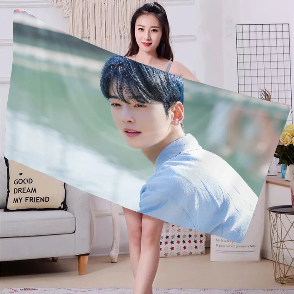 Korea Actor Cha Eun Woo Towel Thickened Absorbent Bath Towel Soft Face Towel for Home 5