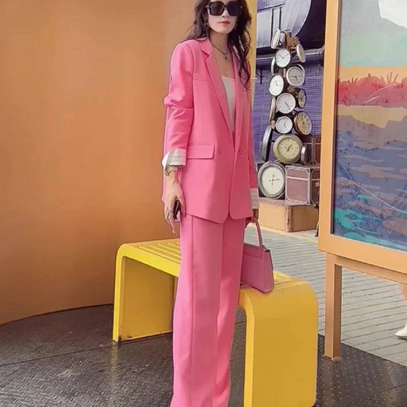 Spring/Summer Fashion Women's Set 2023 New French Academy Style Casual Elegant Women's Two Piece Professional Set